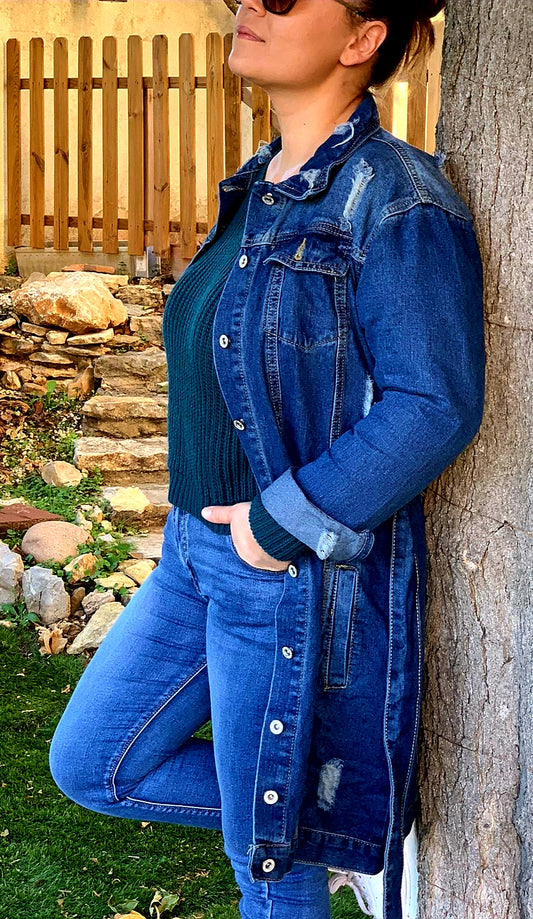 Veste en jean's destroy