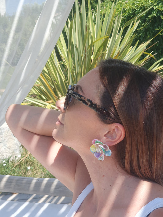Boucle d'oreilles Anna multicouleur