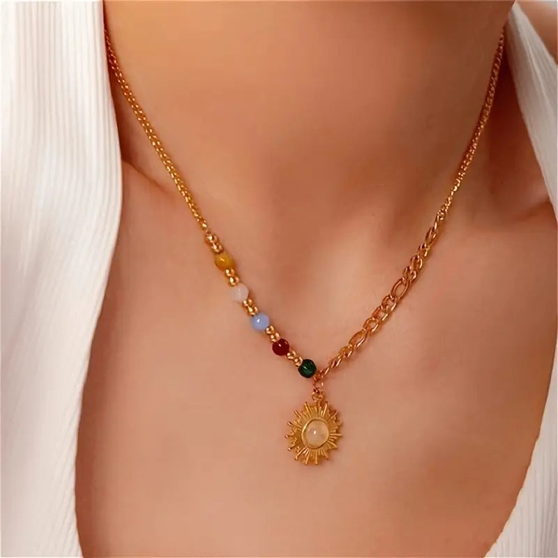 Collier Pauline Pendentif soleil
