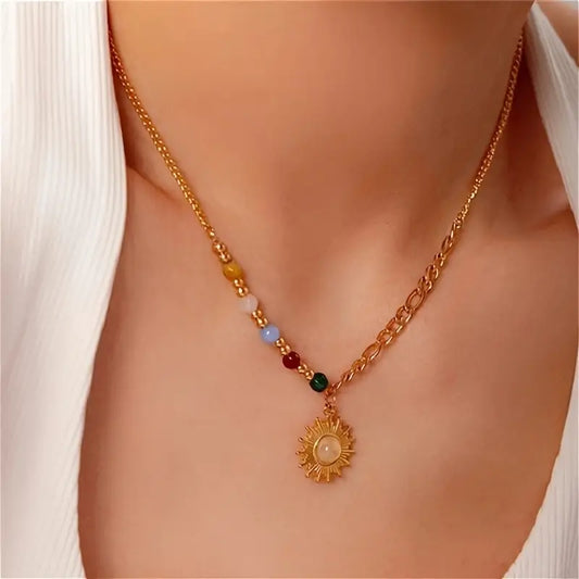 Collier Pauline Pendentif soleil